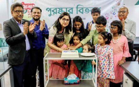 শিশুদের রংতুলিতে ভাষা আন্দোলনের প্রতিচ্ছবি