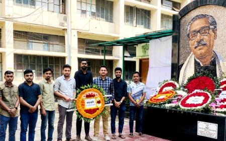 বঙ্গবন্ধুর জন্মদিনে জবি প্রেসক্লাবের শ্রদ্ধার্ঘ্য অর্পণ