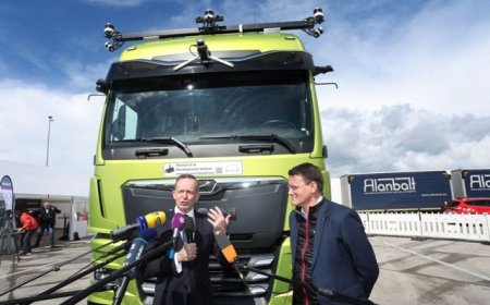 Fahrerlose Lastwagen kommen auf die Autobahn