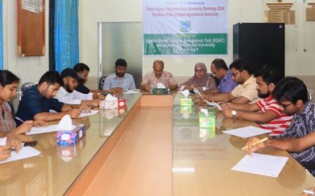 টাইমস হায়ার র্যাংকিংয়ে স্কোর ও অবস্থানে বাকৃবির উন্নতি