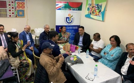 মাইতির সাথে ইউকে বাংলা রিপোর্টার্স ইউনিটির মতবিনিময়