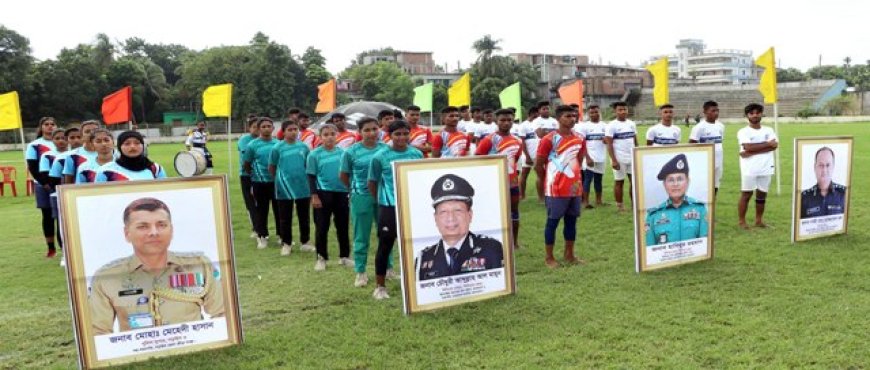 কাবাডি খেলায় নড়াইল সদর থানা পুলিশ চ্যাম্পিয়ন