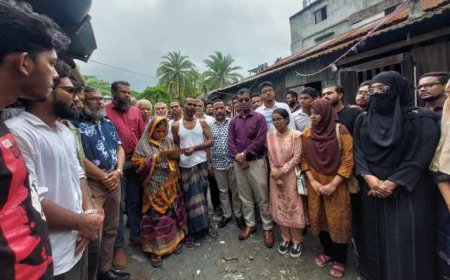 নিহত হৃদয়ের পরিবারের পাশে পবিপ্রবি শিক্ষক-শিক্ষার্থীরা