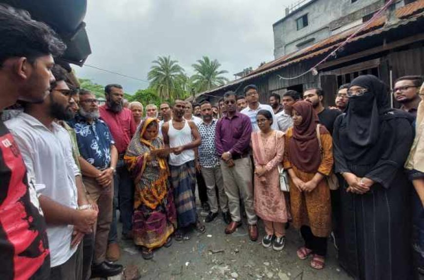 নিহত হৃদয়ের পরিবারের পাশে পবিপ্রবি শিক্ষক-শিক্ষার্থীরা