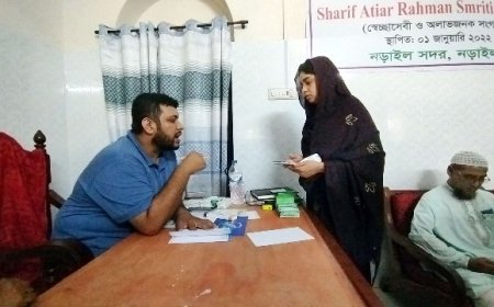 বিনামূল্যে ১৫০ জনকে চিকিৎসাসেবা ও ওষুধ প্রদান