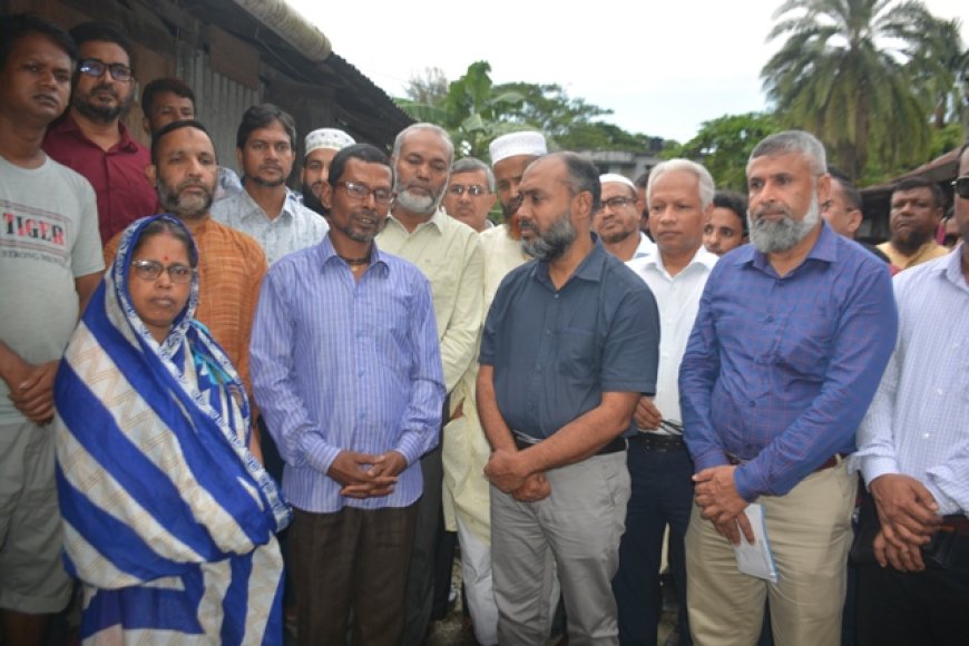 জুলাই বিপ্লবে নিহত হৃদয় তরুয়ার বাড়িতে পবিপ্রবি উপাচার্য