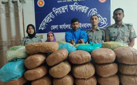চাঁপাইনবাবগঞ্জে ৮৬ কেজি গাঁজাসহ দু’জন আটক