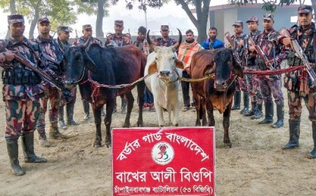 সীমান্তে ভারতীয় গরুসহ তিন চোরাকারবারি আটক