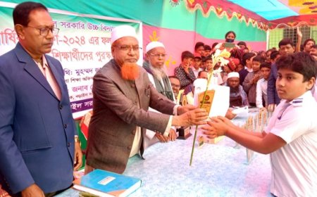 সরকারি উচ্চ বিদ্যালয়ের অর্ধ-শতাধিক শিক্ষার্থীকে পুরস্কার প্রদান