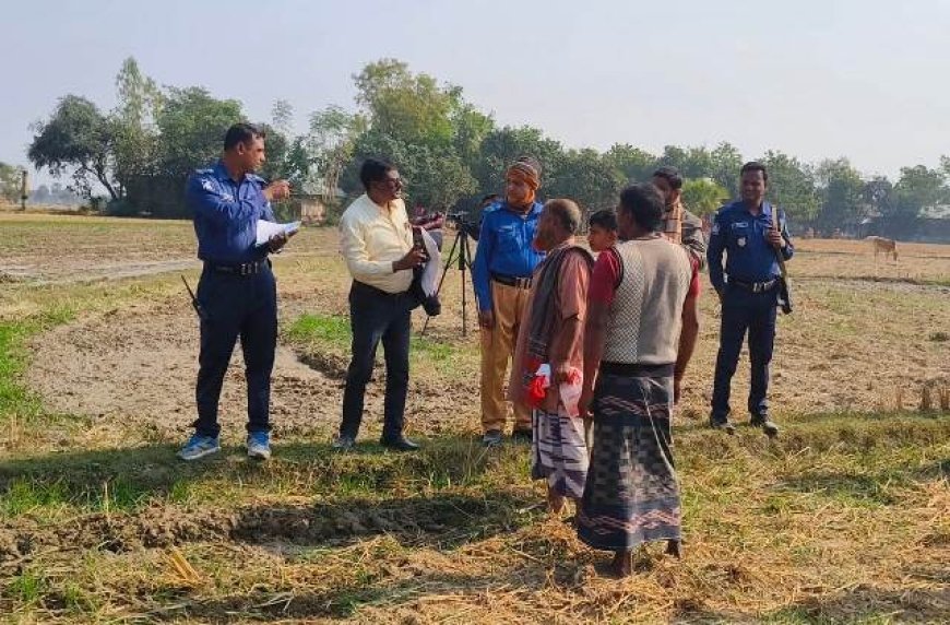 নাচোলে  ১১ বিঘা ফসল হালচাষ দিয়ে নষ্ট করলো প্রতিপক্ষ