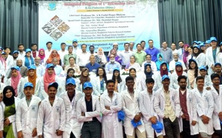 বাকৃবিতে মাৎস্য বিজ্ঞান অনুষদের প্রথম ইন্টার্নশিপ উদ্বোধন