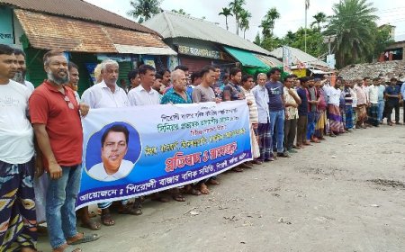 পিরোলী বণিক সমিতির সভাপতির বিরুদ্ধে অপপ্রচারের প্রতিবাদ