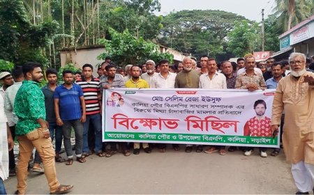বিএনপি নেতাদের বিরুদ্ধে আ’লীগের মামলার প্রতিবাদে বিক্ষোভ