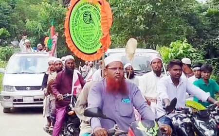 ইসলামী আন্দোলনের এমপি প্রার্থীর গণসংযোগ ও শোভাযাত্রা