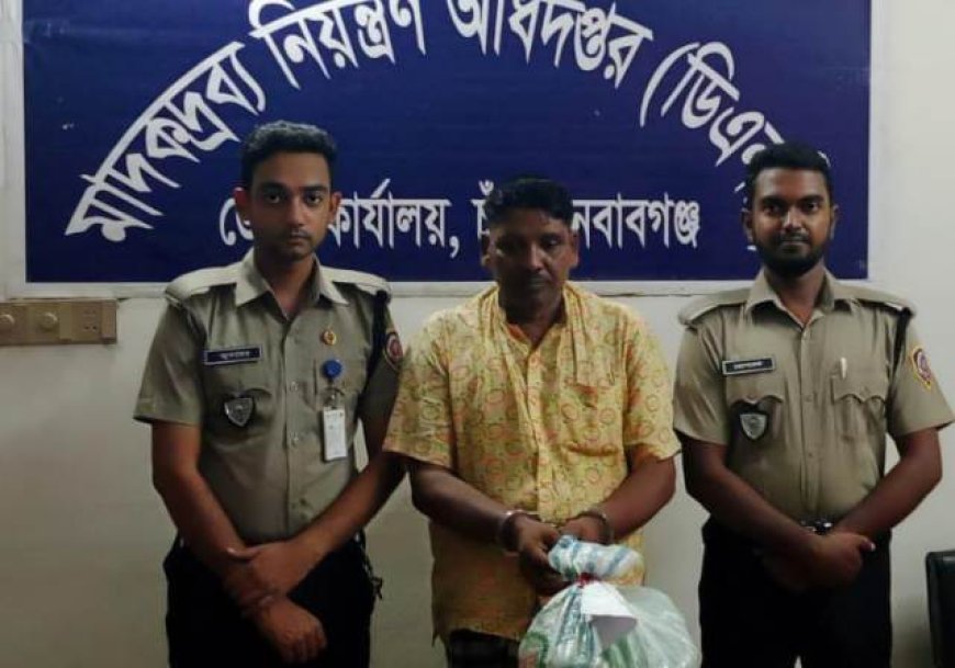 চাঁপাইনবাবগঞ্জে গাঁজাসহ এক ব্যক্তি গ্রেফতার