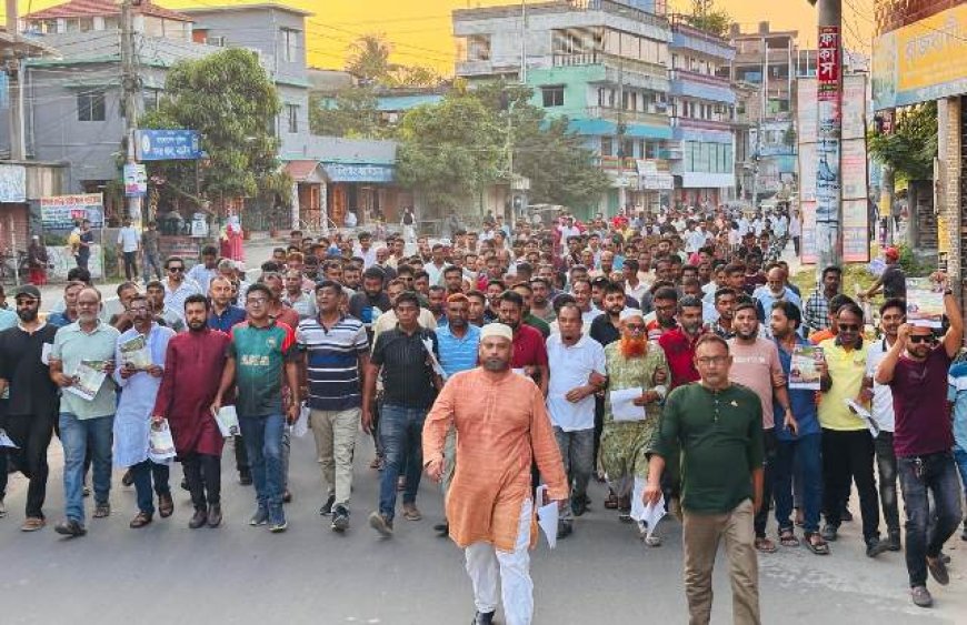 নড়াইলে ধানের শীষের প্রচার মিছিল ও পথসভা অনুষ্ঠিত