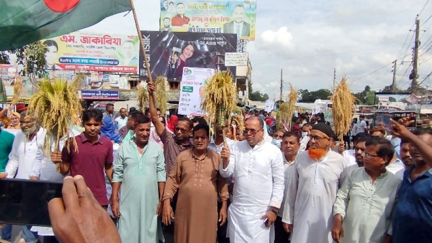 ধানের শীষের মনোনয়ন প্রত্যাশী ফরহাদের বর্ণাঢ্য শোভাযাত্রা