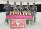 বিজিবির পৃথক অভিযানে মদ, নৌকা ও মোবাইল জব্দ