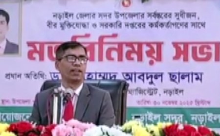 নড়াইলে সুধীজনের সঙ্গে জেলা প্রশাসকের মতবিনিময় সভা