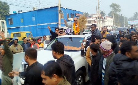 নড়াইল-২ আসনে বিএনপির প্রার্থী ড. ফরহাদকে গণসংবর্ধনা