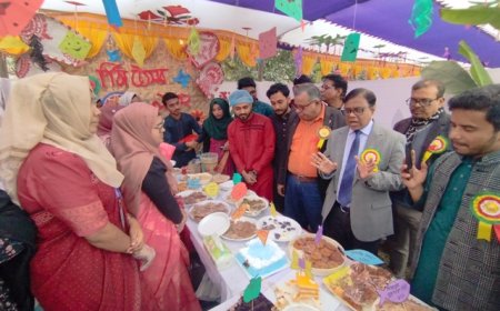এক্সিম ব্যাংক কৃষি বিশ্ববিদ্যালয়ের উদ্যোগে পিঠা উৎসব
