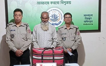 চাঁপাইনবাবগঞ্জে অভিযানে ৬ কেজি গাঁজাসহ আটক একজন