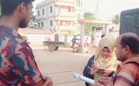 গোমস্তাপুরে ফিলিং স্টেশনকে ৫০ হাজার টাকা জরিমানা