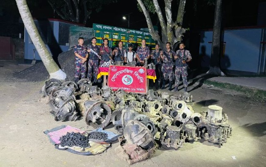 সীমান্তে পাথরের ট্রাকে মিলল ভারতীয় ট্রাক যন্ত্রাংশের বিশাল চালান